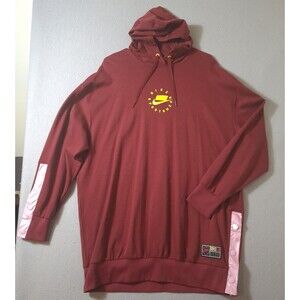 Nike Hoodie Dress Womens Medium Red Sportswear Pullover Heavyweight Team Pink